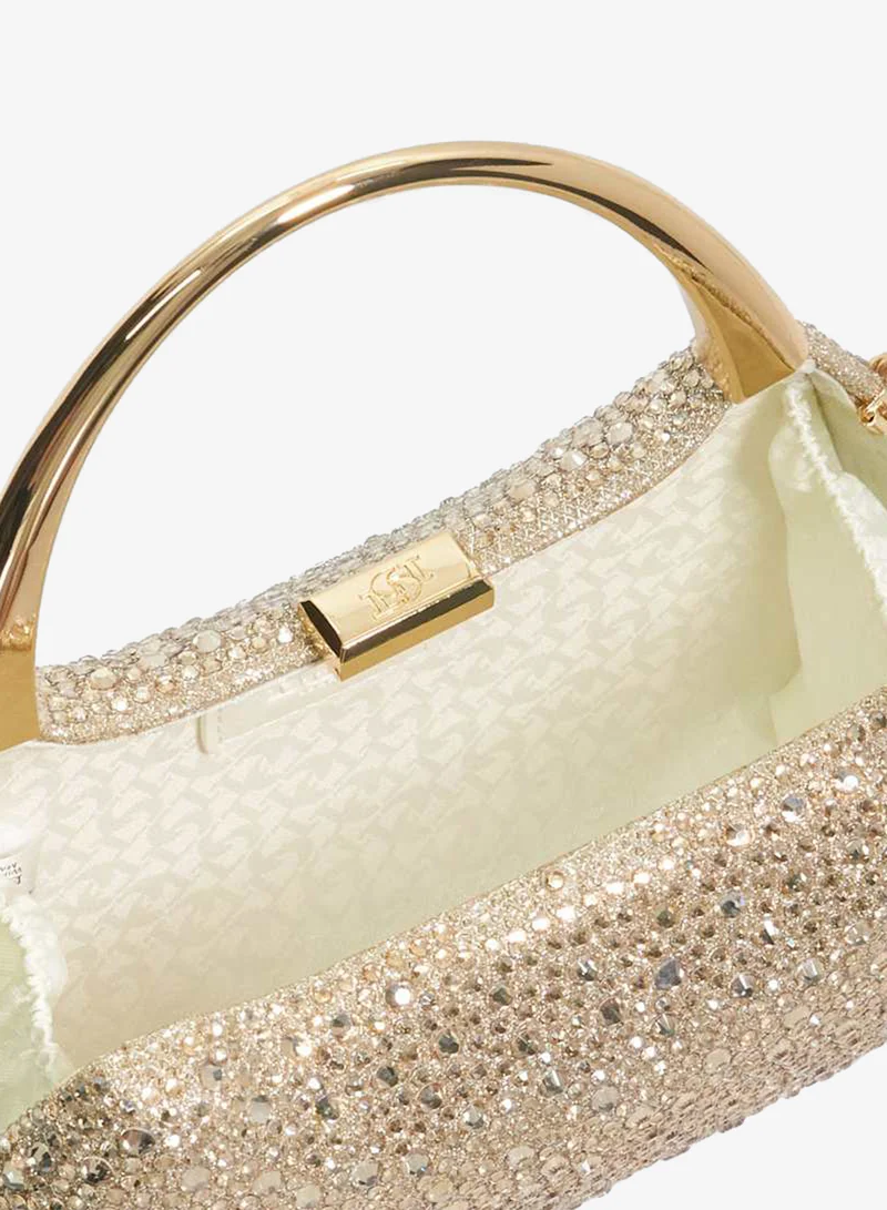 Dune London Gold Handle Embellished Bag
